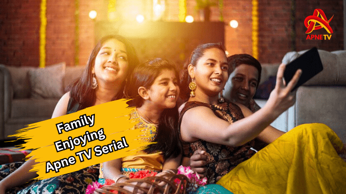 Family Enjoying Apne TV Serial